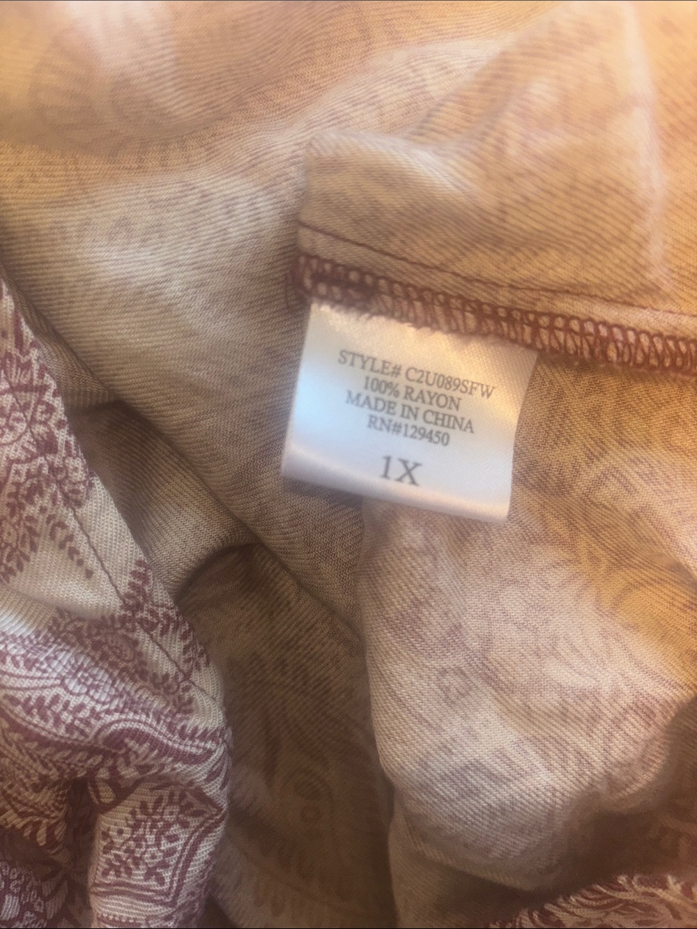 Brina & Em Lightweight Pullover Top size 1X - Picture 8 of 8